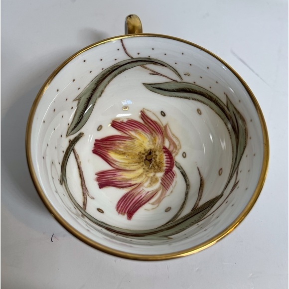 English Bone China Floral Decorated Footed Cup and Saucer by Suzie Cooper - Picture 6 of 12